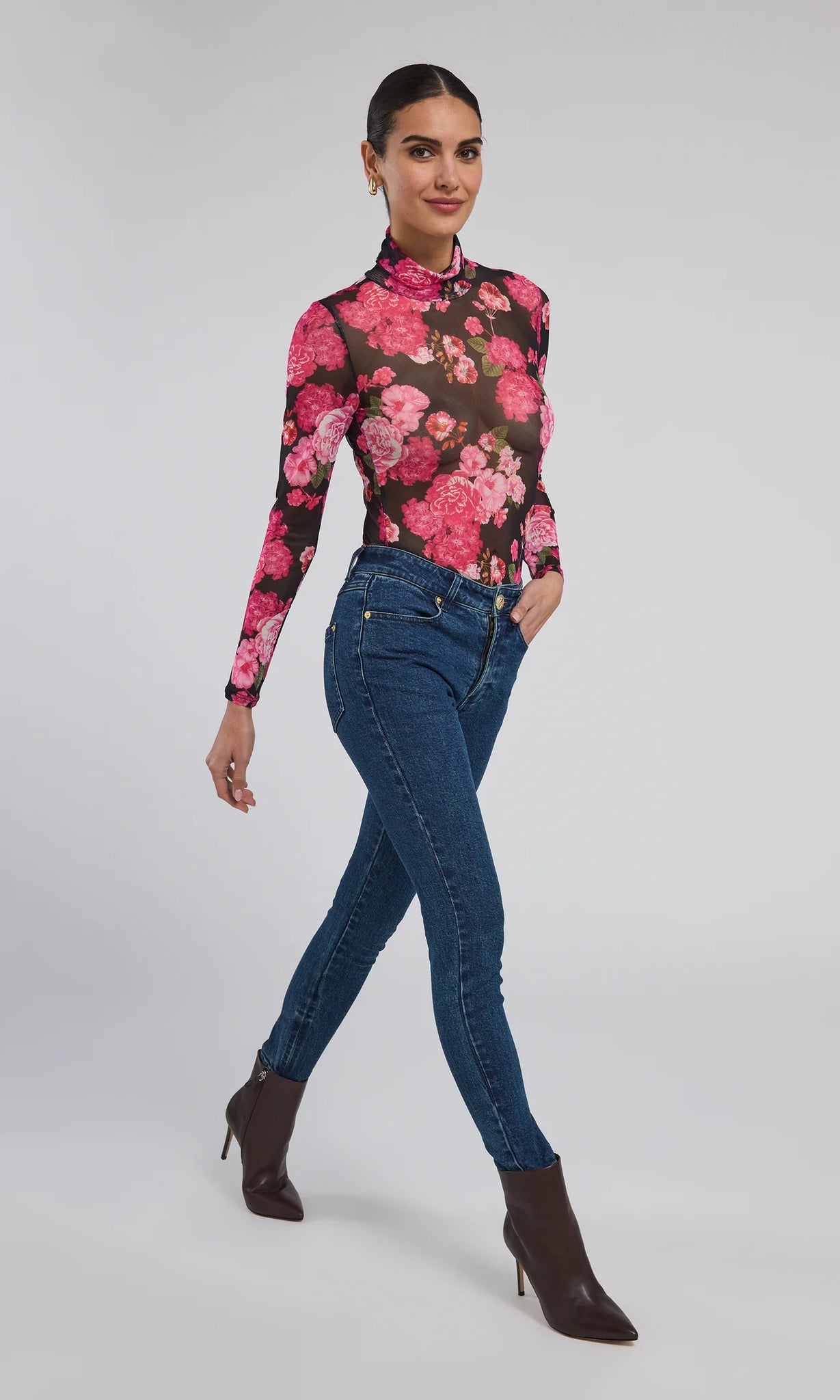 Tyla Floral Mesh Top