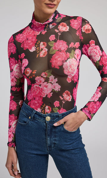 Tyla Floral Mesh Top