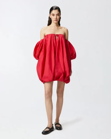 Poplin Balloon Mini Dress