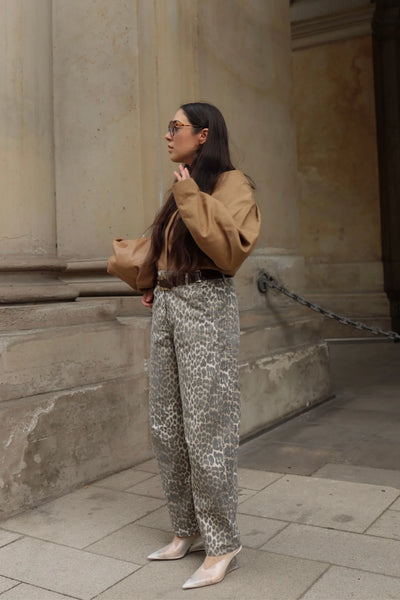 Eve Animal Print Barrel Pants