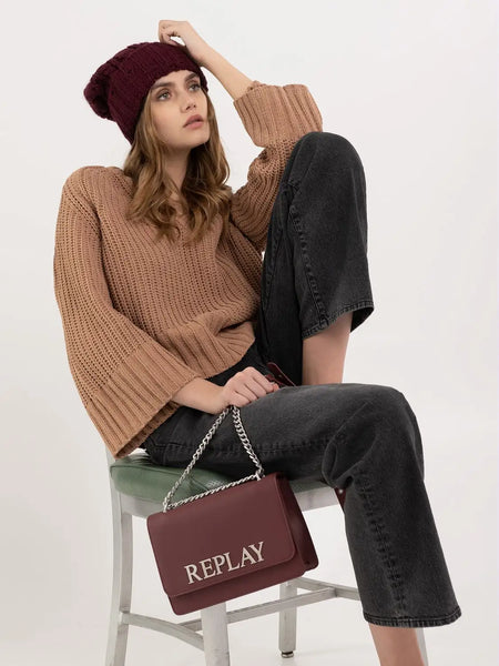 V Neck Sweater With Bell Sleeve