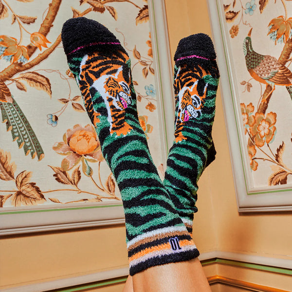 Sofie Tiger Fluffy Socks