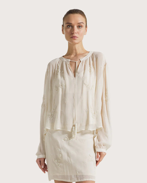 Embroidered Georgette Blouse