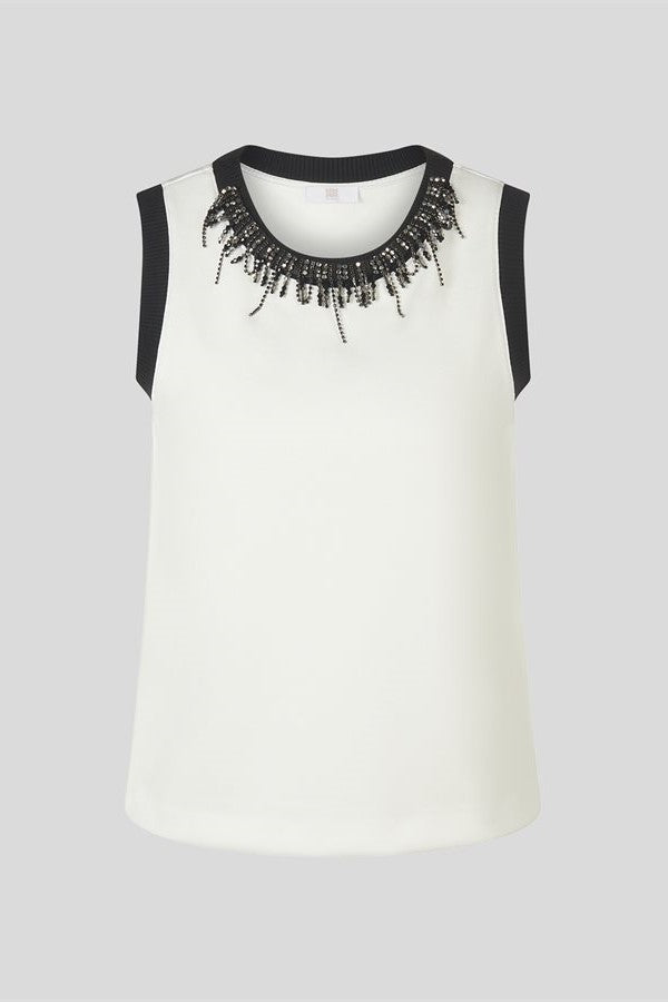 Sleeveless Jewelled Neck Top