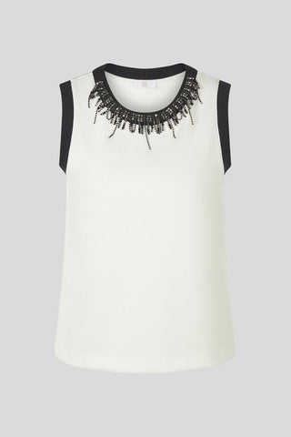 Sleeveless Jewelled Neck Top