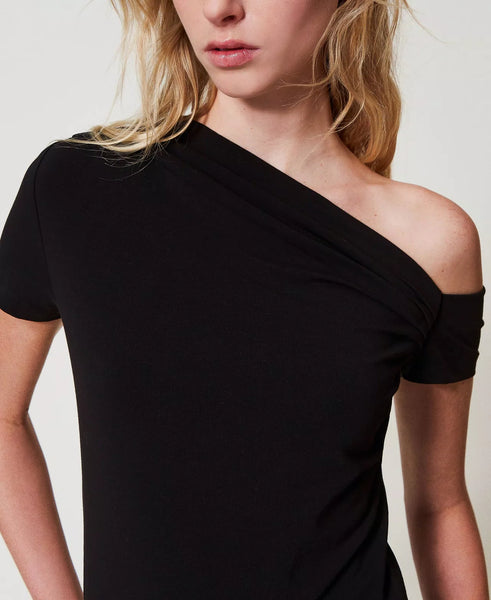 Fitted T-shirt with Draping