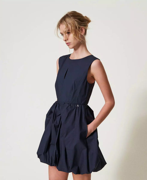 Short Poplin Balloon Dress - 2 colours