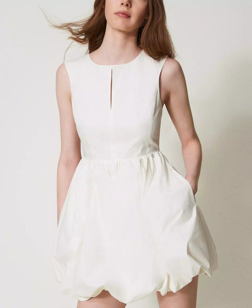 Short Poplin Balloon Dress - 2 colours