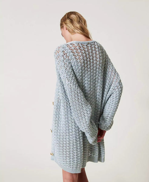 Openwork Maxi Cardigan