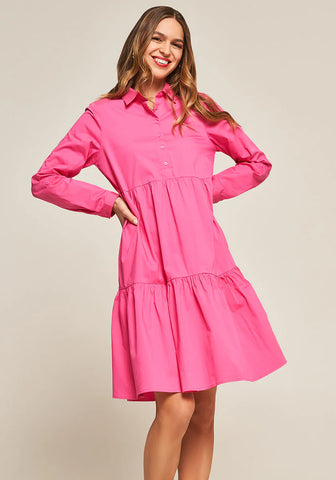 Poplin Dress With Flounce