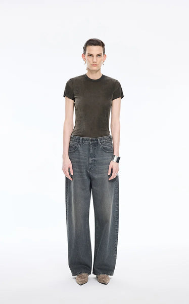 Velvet Short Sleeve Tee - 2 Colours