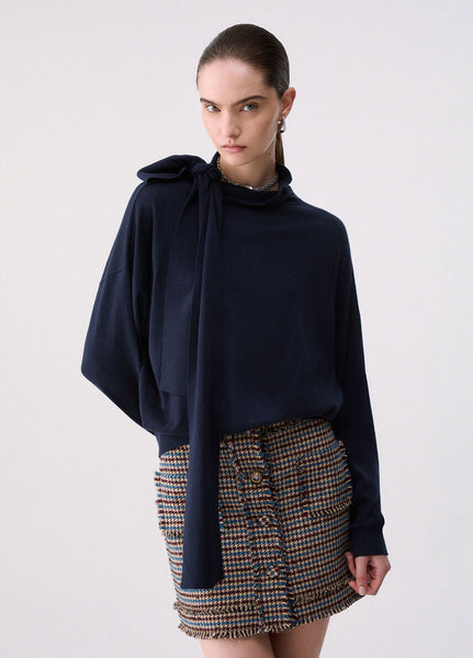 Top with Scarf Detail - 3 Colours