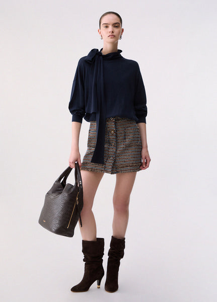 Top with Scarf Detail - 3 Colours