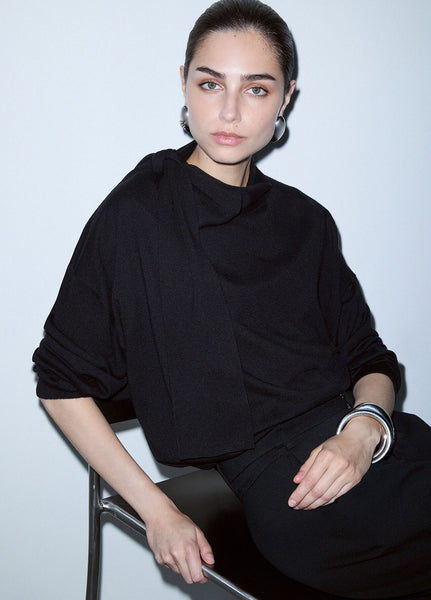 Top with Scarf Detail - 3 Colours