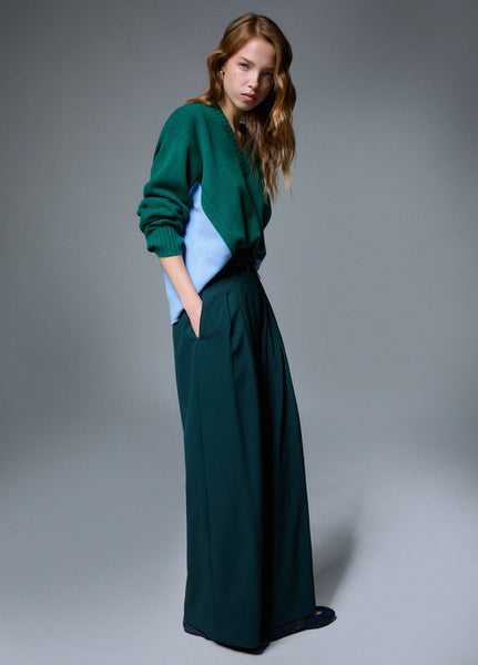 Double Belt Flare Trouser