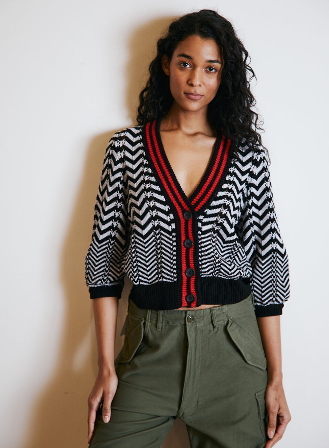 Chevron Stitch Cardigan