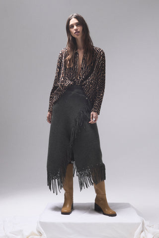 Lee Leopard Print Polo Cardigan