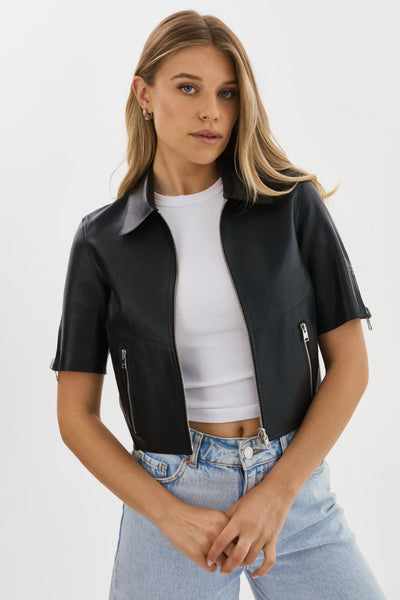 Sevana Reversible Leather Jacket
