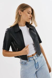 Sevana Reversible Leather Jacket