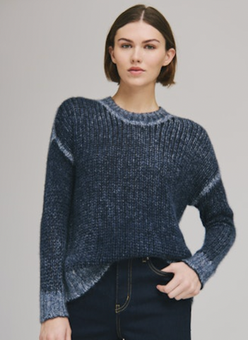 Inked Open Knit Crew