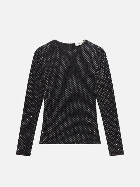 Rhinestone Jersey Top