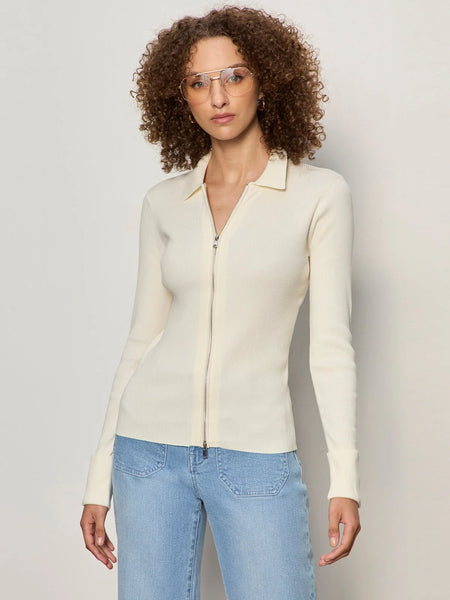 Only Yours Ribbed Zip Sweater