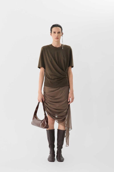 Gathered Waist Tee - 2 colours