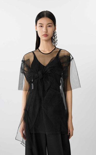 Tulle T-Shirt With Bow