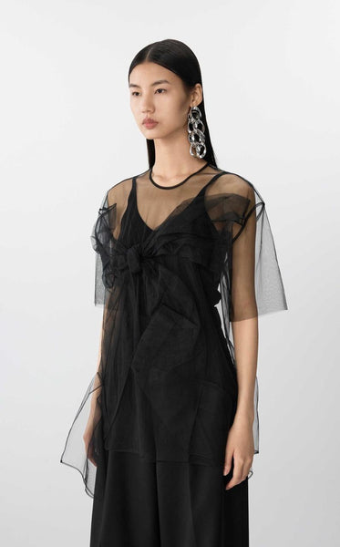 Tulle T-Shirt With Bow