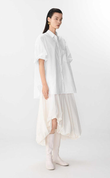 Oversized Shirt With Bubble Sleeve