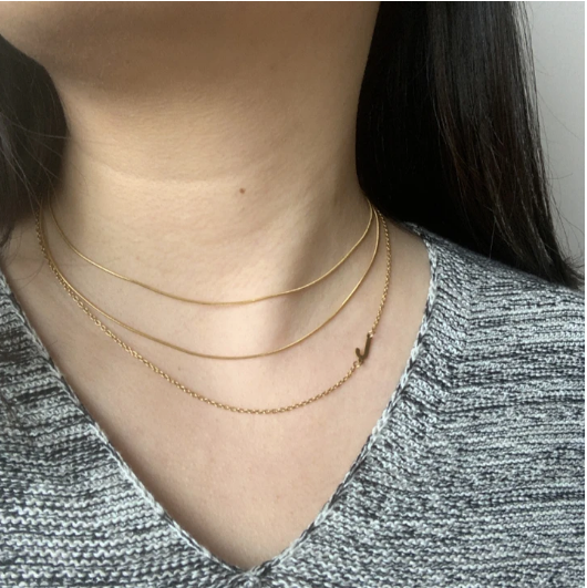 LUA + SOL - Floating Initial Necklace