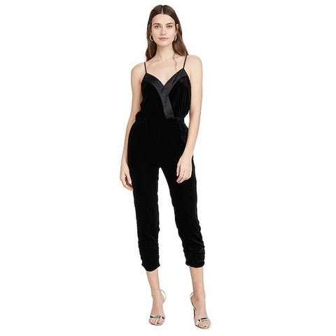 Velvet Sleeveless Jumpsuit